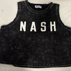 NASH Nashville Short Sleeve Cropped T-Shirt Size L Cowboy